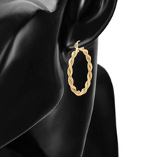 Load image into Gallery viewer, 14 K Gold plated twisted hoops earrings
