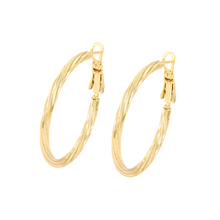 Load image into Gallery viewer, 14 K Gold Plated Hoops earrings
