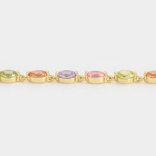 Cargar imagen en el visor de la galería, 14 K Gold Plated bracelet with coloured zirconia
