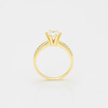 Load image into Gallery viewer, 14 K Gold Plated ring with white zirconia
