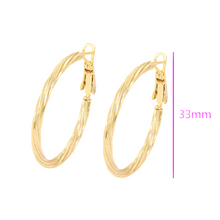 Load image into Gallery viewer, 14 K Gold Plated Hoops earrings
