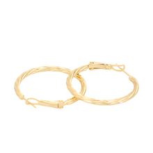 Load image into Gallery viewer, 14 K Gold Plated Hoops earrings
