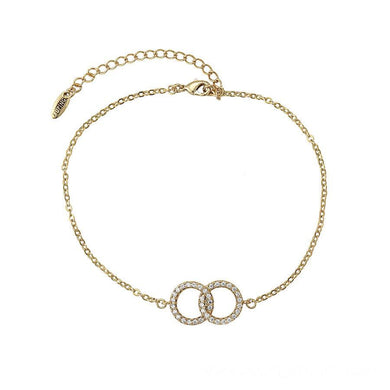 14 K Gold Plated bracelet with white zirconium - BIJUNET