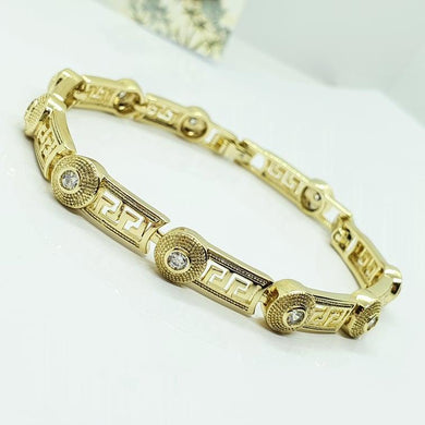 14 K Gold Plated bracelet with white zirconium - BIJUNET