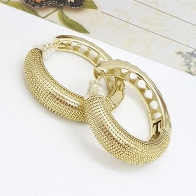 14 K Gold Plated hoops earrings - BIJUNET