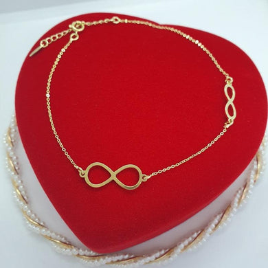 14 K Gold Plated infinity bracelet - BIJUNET