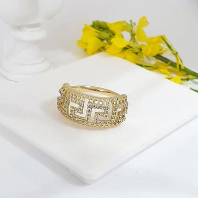 14 K Gold Plated ring with white zirconium - BIJUNET