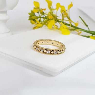 14 K Gold Plated ring with white zirconium - BIJUNET