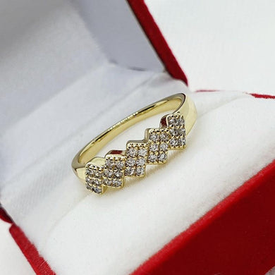 14 K Gold Plated ring with white zirconium - BIJUNET