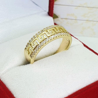 14 K Gold Plated ring with white zirconium - BIJUNET