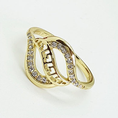 14 K Gold Plated ring with white zirconium - BIJUNET