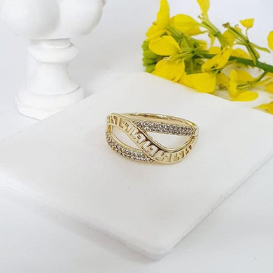 14 K Gold Plated ring with white zirconium - BIJUNET