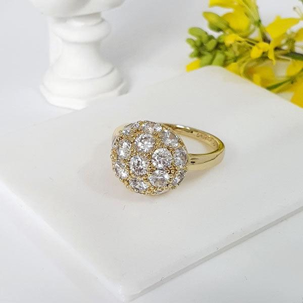 14 K Gold Plated ring with white zirconium - BIJUNET