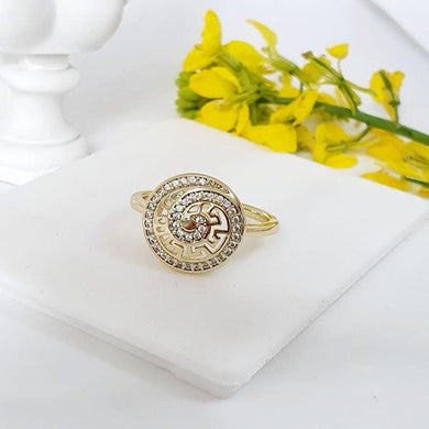 14 K Gold Plated ring with white zirconium - BIJUNET