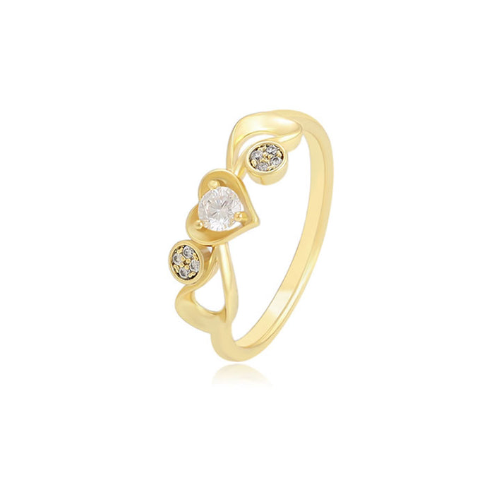 14 K Gold Plated ring with white zirconium